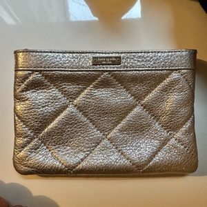 Silver kate spade clutch/pouch